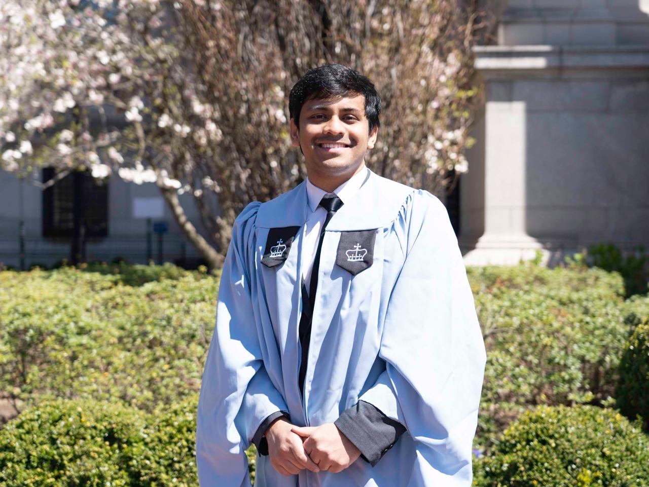 Hitesh Jonnalagadda at Columbia graduation